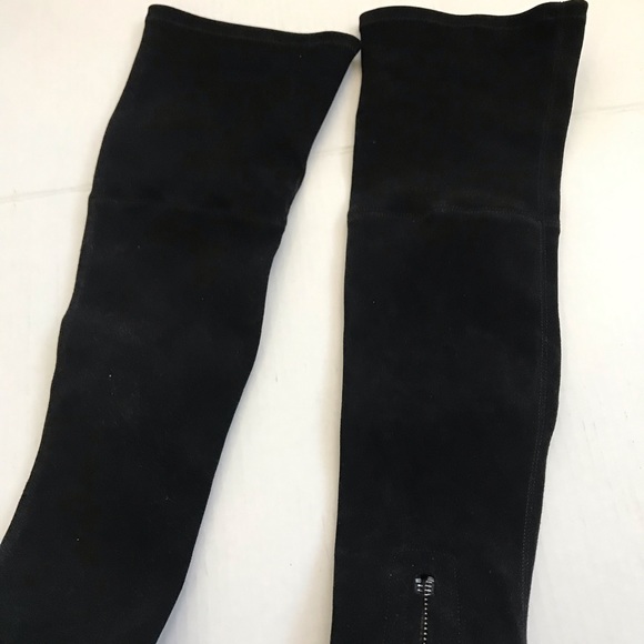 BARNEYS NEW YORK Suede Over The Knee Boots 37 1/2 - Picture 7 of 16